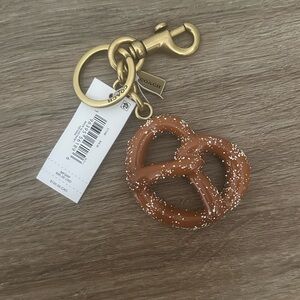 Coach Brown Pretzel Keychain